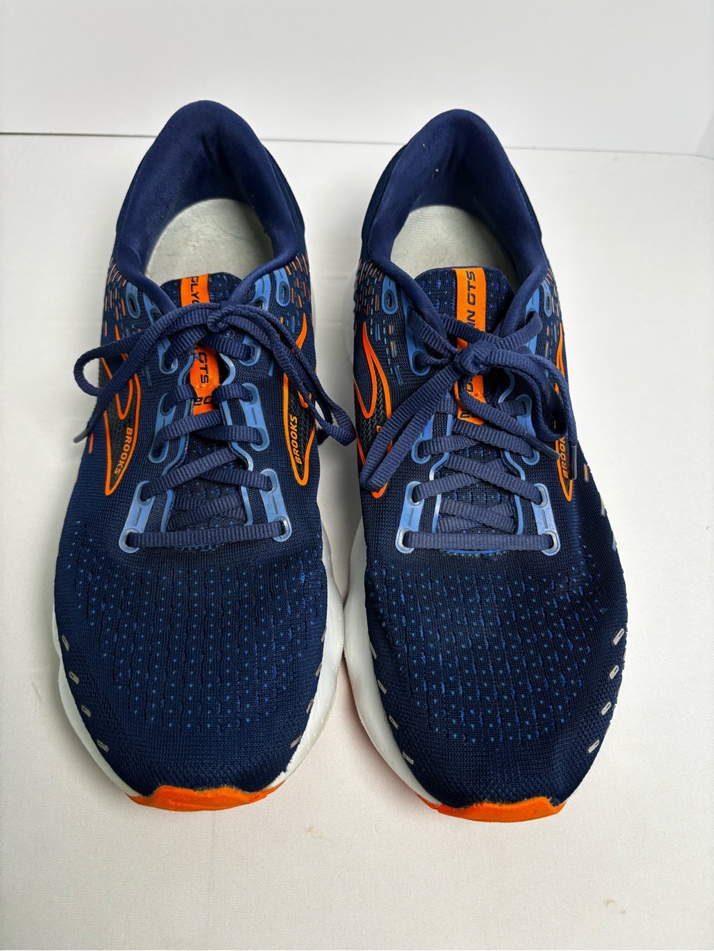 Brooks Glycerin GTS 20 Men’s 10.5 D Navy Orange Running Performance Shoes - Picture 1 of 9